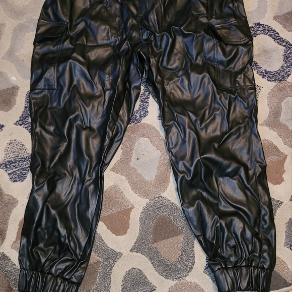 Brand New 2X Ashley Stewart Faux Leather Pants - Picture 2 of 4